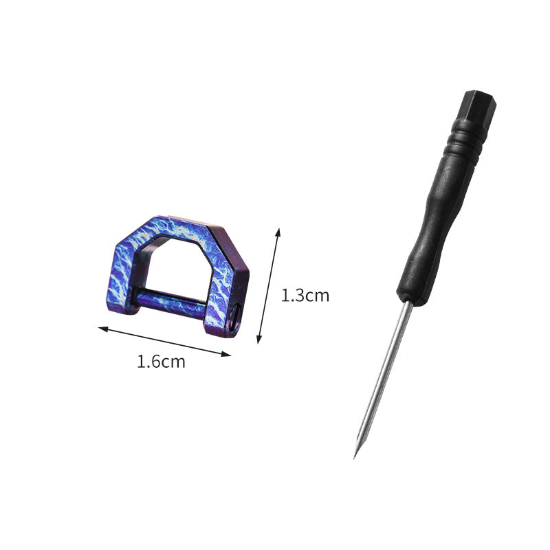 Titanium Key Rings - D Ring Keychain & Screw Shackle Key Rings for Home & Car Keys