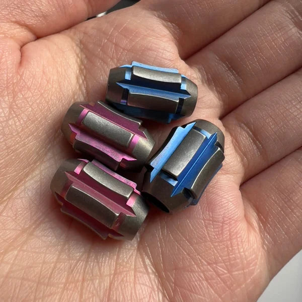 Titanium Lanyard Bead Prism Shape Pendant