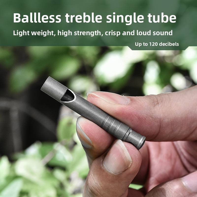 Titanium Whistle for Outdoor Survival Sports Refereeing Dog Training Emergency Camping Situations