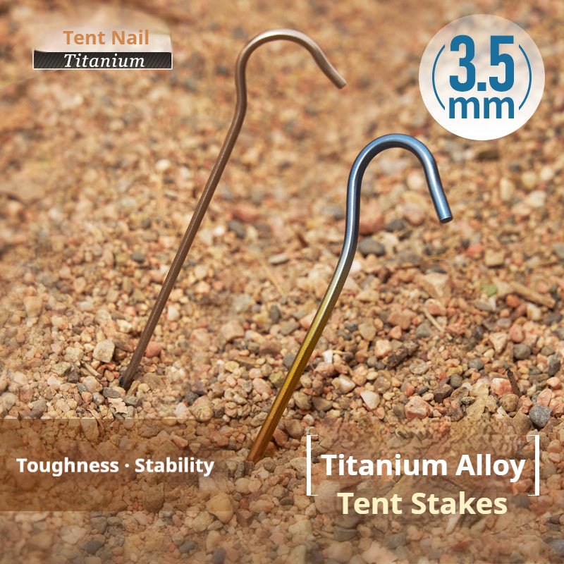 Titanium Shepherd's Hook Tent Stakes Tent pegs Nail pegs