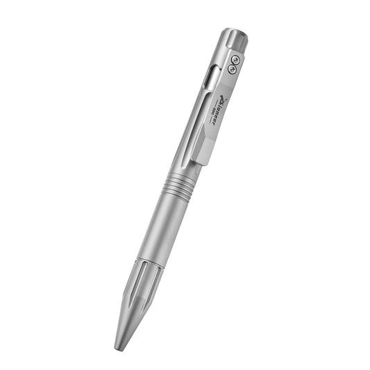 Titanium Bolt Action Pen Ballpoint Pen Writing Pen with Pocket Clip Refillable Compact Size