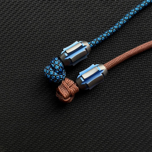 Titanium Lanyard Bead Prism Shape Pendant