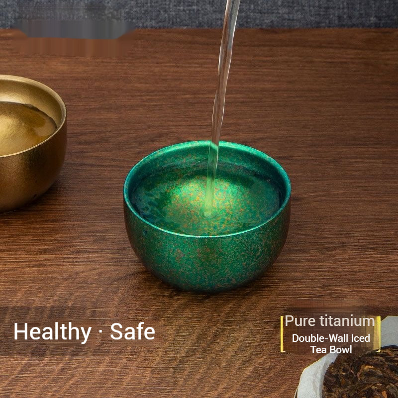 Double Layer Titanium Tea Cup