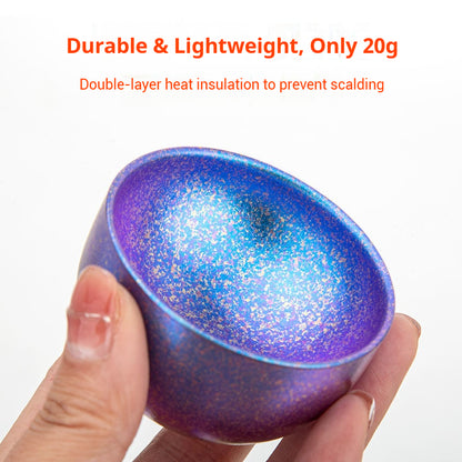 Double Layer Titanium Tea Cup