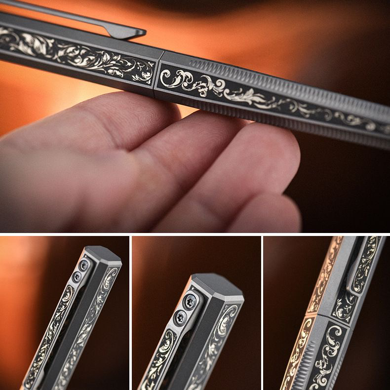 Titanium Multifunctional Pocket EDC Ballpoint Pen