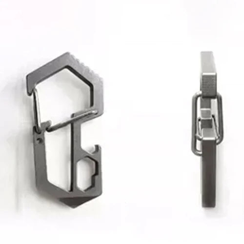 Titanium Keychain Carabiner Climbing Button