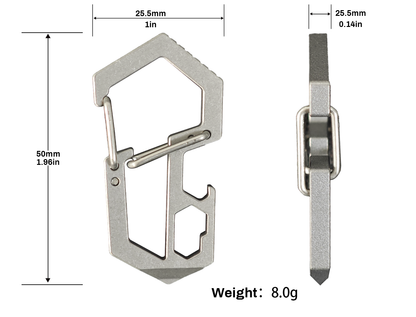Titanium Keychain Carabiner Climbing Button