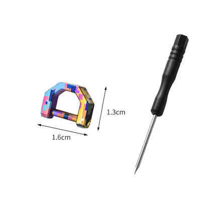 Titanium Key Rings - D Ring Keychain & Screw Shackle Key Rings for Home & Car Keys