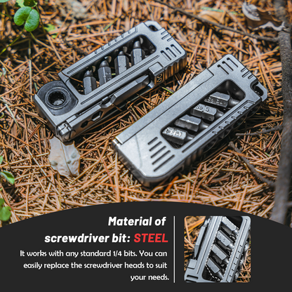 Titanium Magnetic Screwdriver Integrated Pocket Multi-Tool