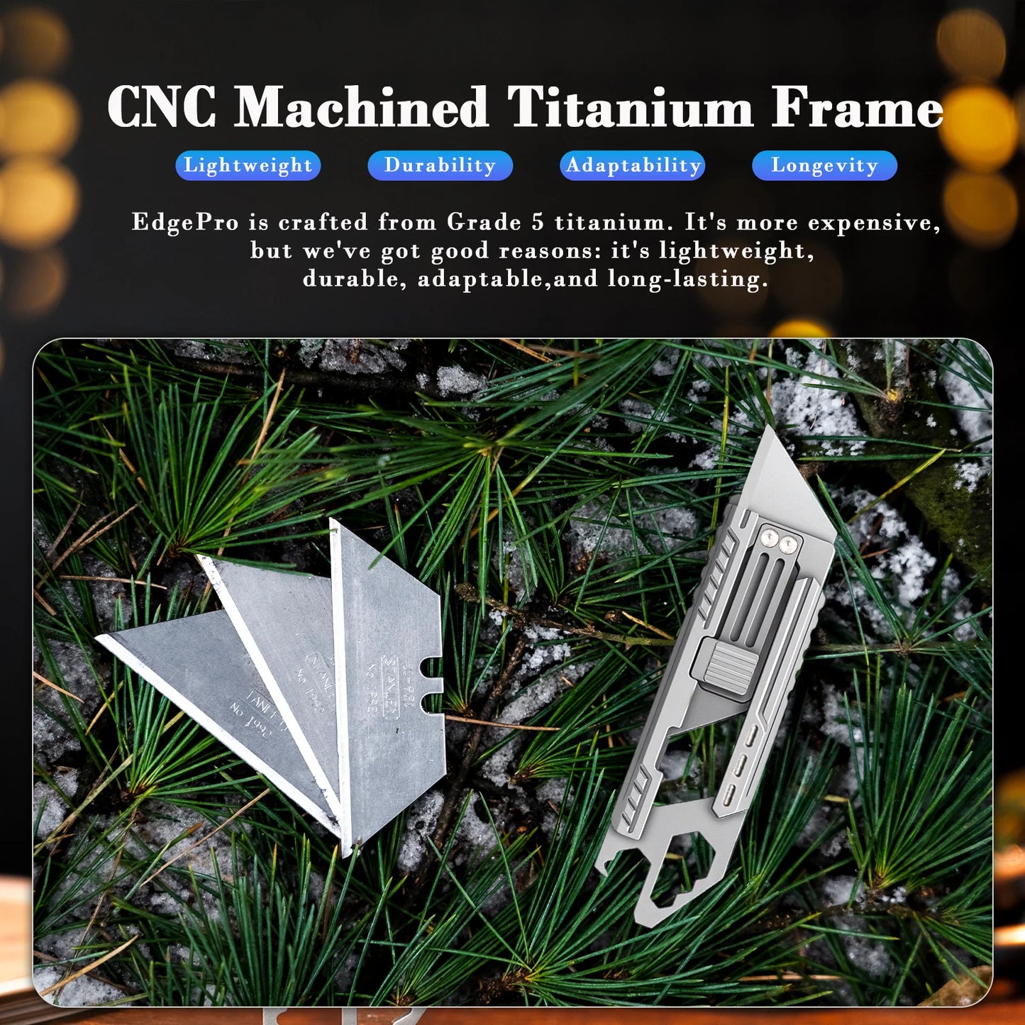 Tihaven Titanium EDC Utility Knife & Multi-Tool