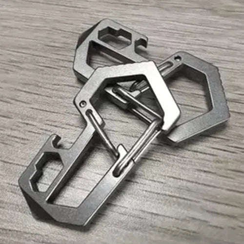 Titanium Keychain Carabiner Climbing Button