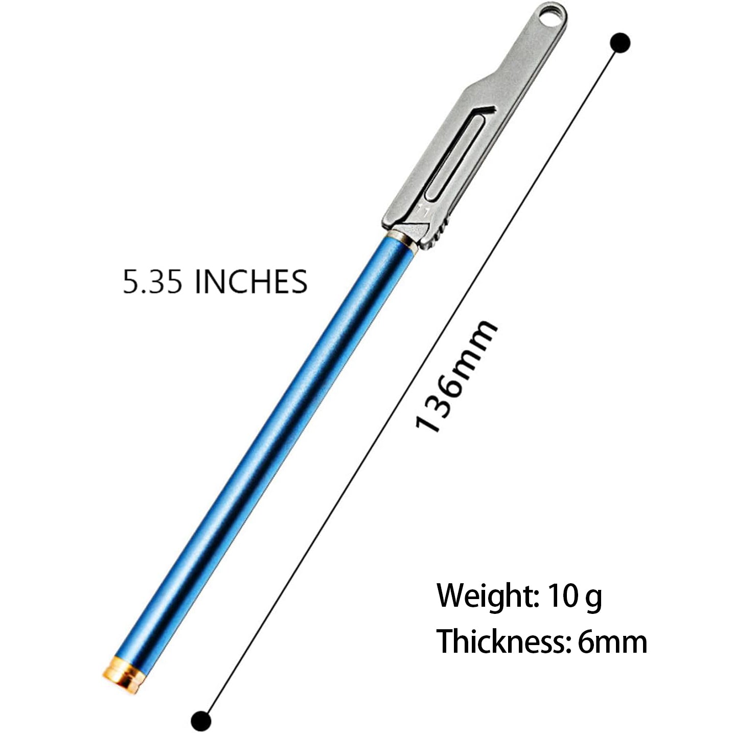 Titanium Cylinder Handle Pocket Scalpel Utility Knife