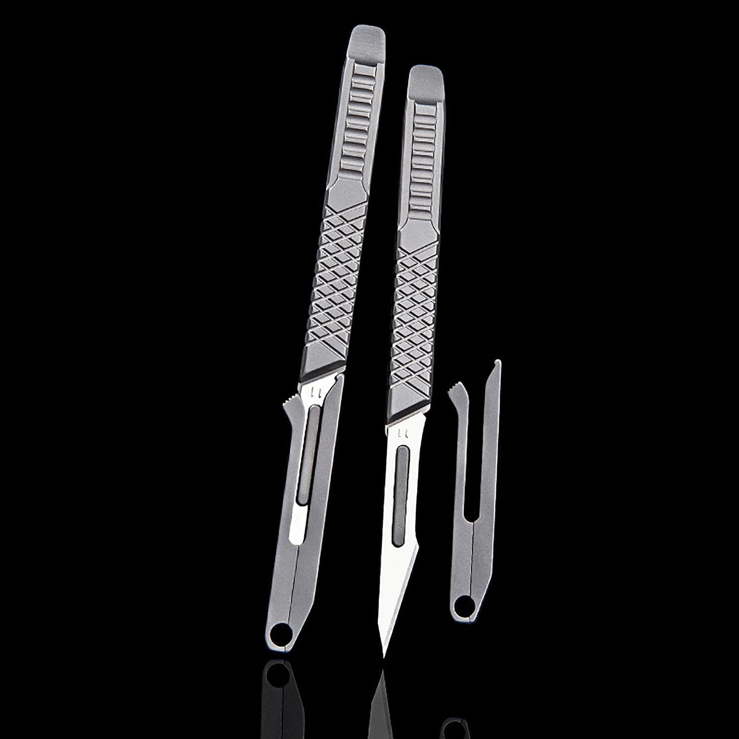 Titanium Pocket Scalpel Utility Knife, Pry Bar, EDC Multi-Tool