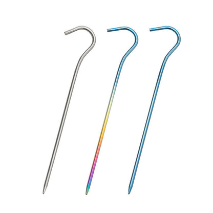 Titanium Shepherd's Hook Tent Stakes Tent pegs Nail pegs
