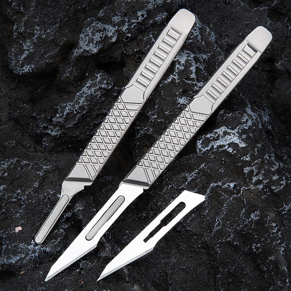 Titanium Pocket Scalpel Utility Knife, Pry Bar, EDC Multi-Tool