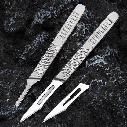 Titanium Pocket Scalpel Utility Knife, Pry Bar, EDC Multi-Tool