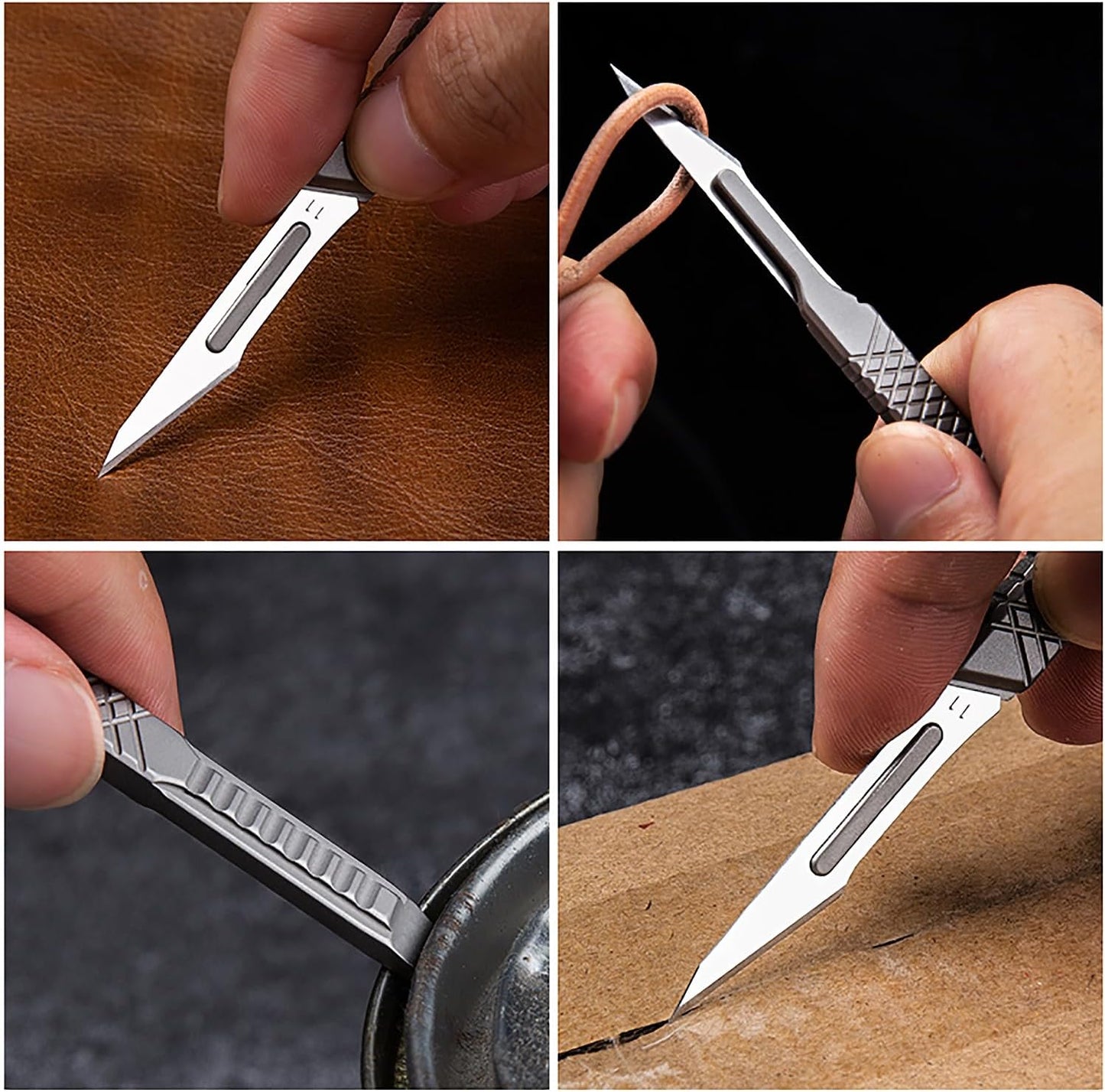 Titanium Pocket Scalpel Utility Knife, Pry Bar, EDC Multi-Tool