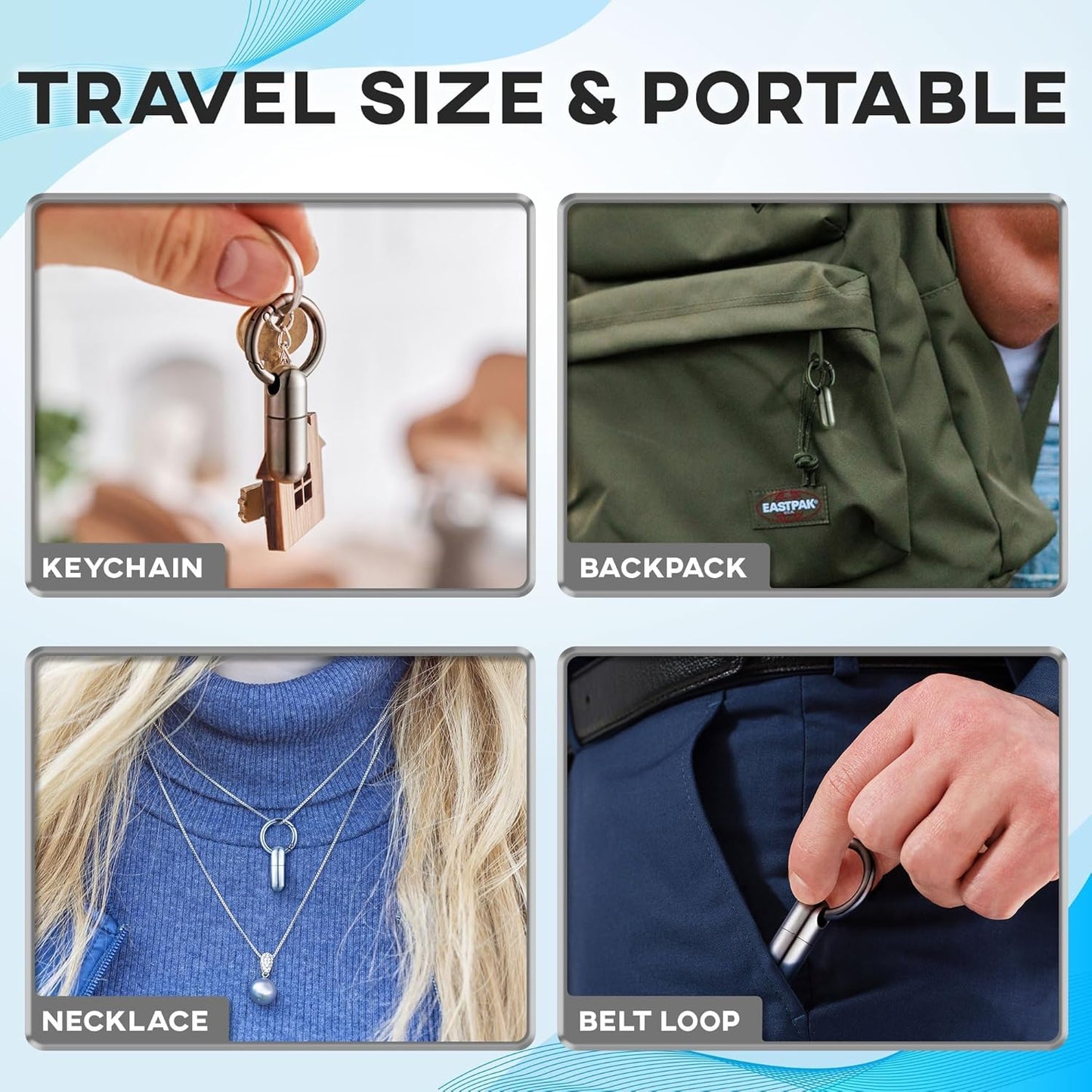 Titanium Pill Holder Keychain, Waterproof Mini Pill Container for Emergency Medicine