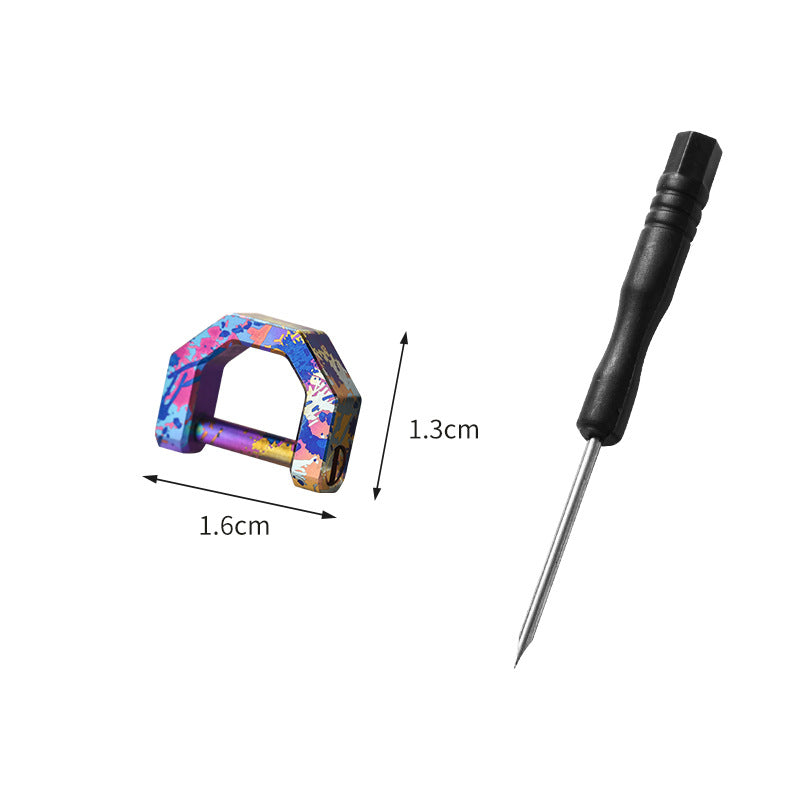 Titanium Key Rings - D Ring Keychain & Screw Shackle Key Rings for Home & Car Keys