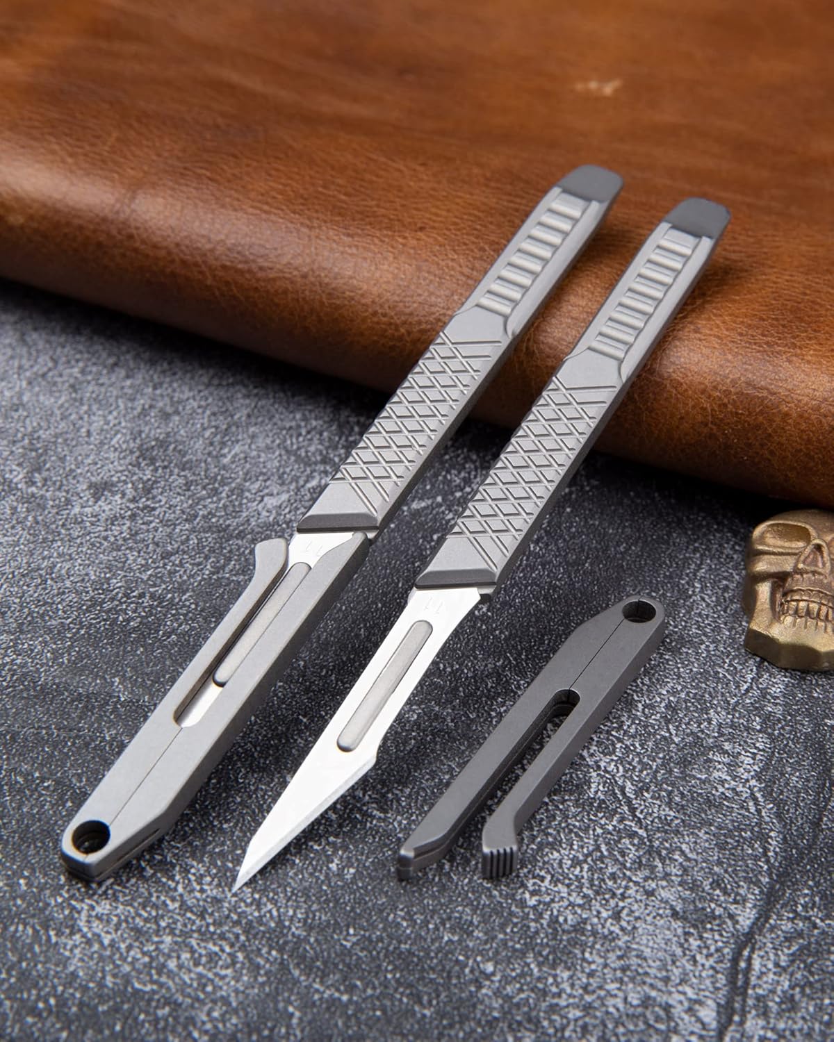 Titanium Pocket Scalpel Utility Knife, Pry Bar, EDC Multi-Tool