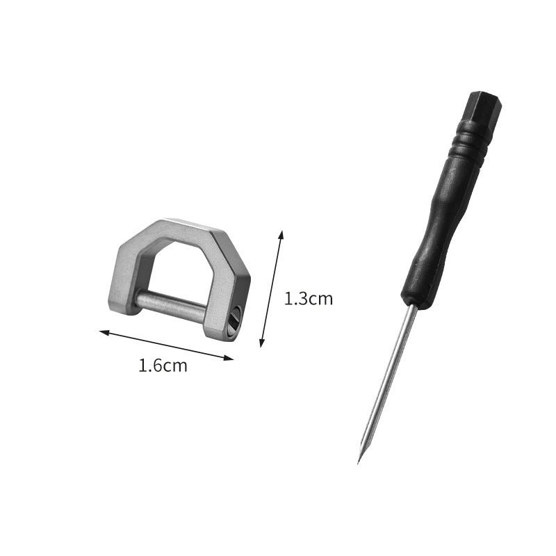 Titanium Key Rings - D Ring Keychain & Screw Shackle Key Rings for Home & Car Keys