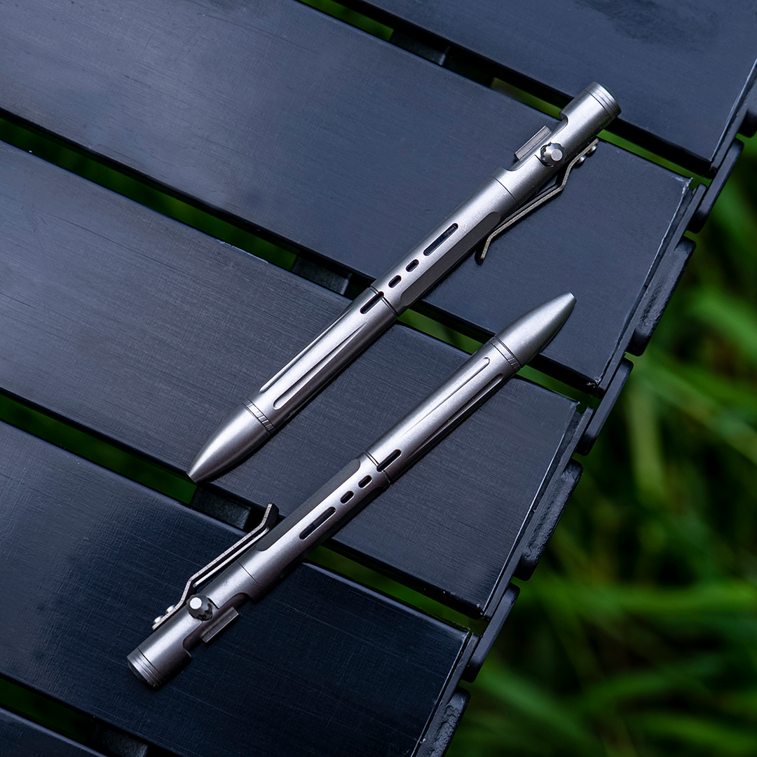 Titanium 2-in-1 Bolt Action Pen & Striking Tool