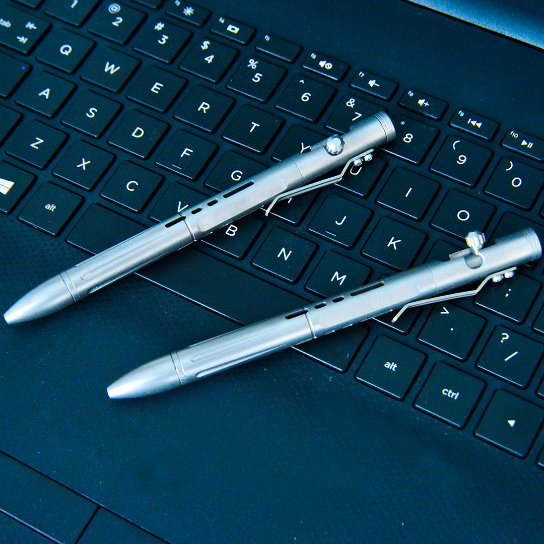 Titanium 2-in-1 Bolt Action Pen & Striking Tool