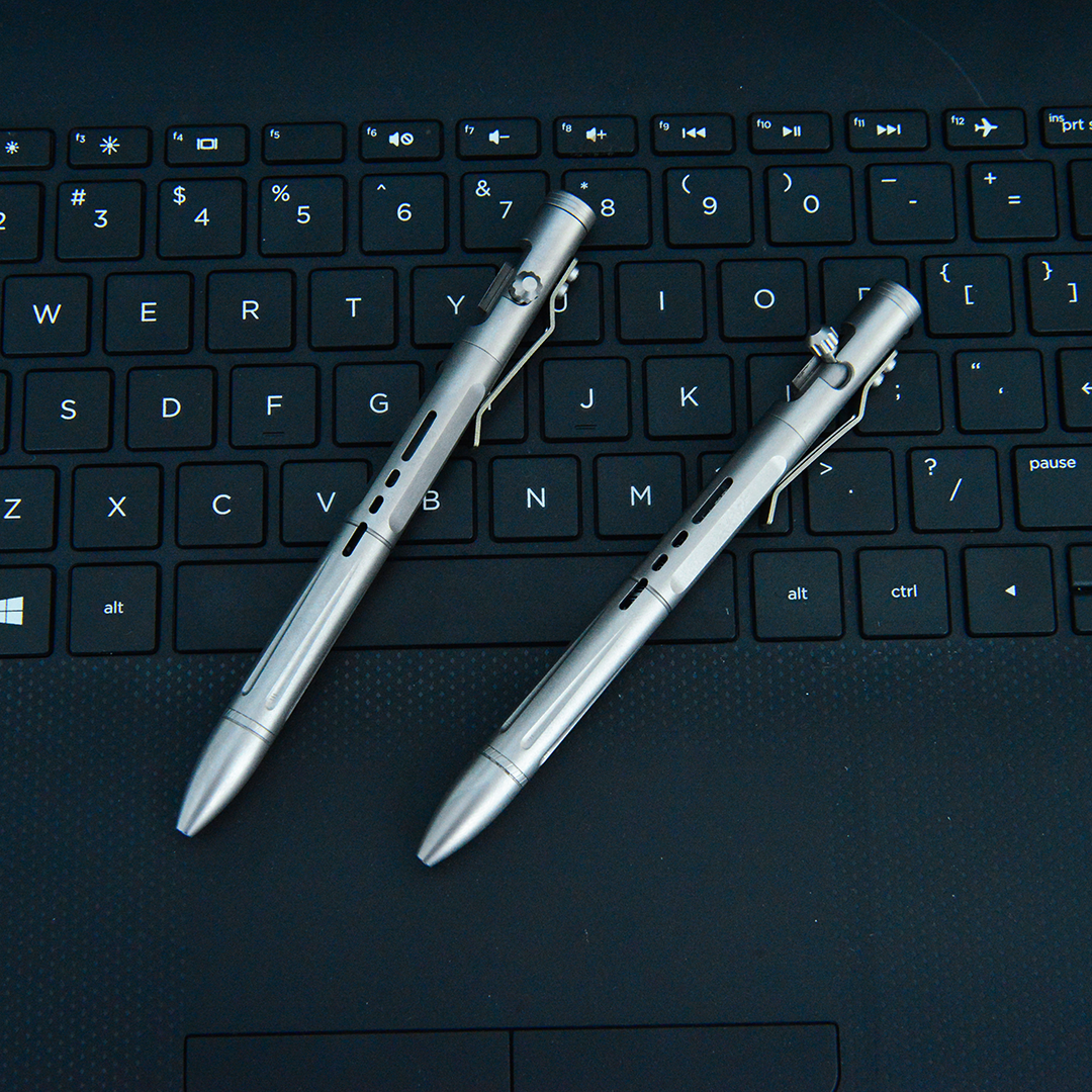 Titanium 2-in-1 Bolt Action Pen & Striking Tool