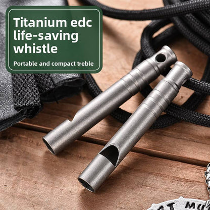 Titanium Whistle for Outdoor Survival Sports Refereeing Dog Training Emergency Camping Situations