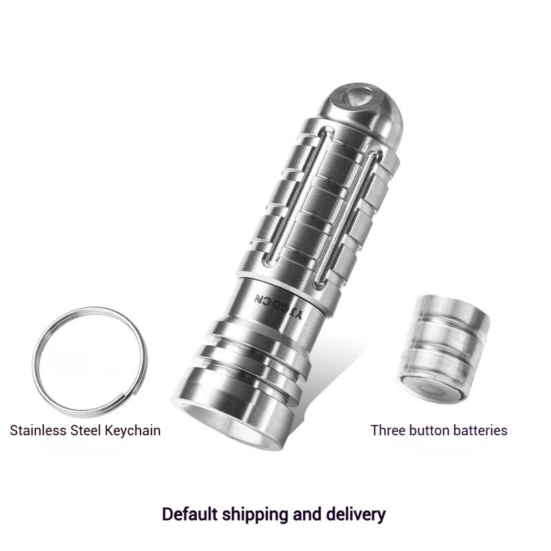 Titanium Multifunctional LED Lamp, Lightweight Outdoor EDC Keychain, Mini Flashlight