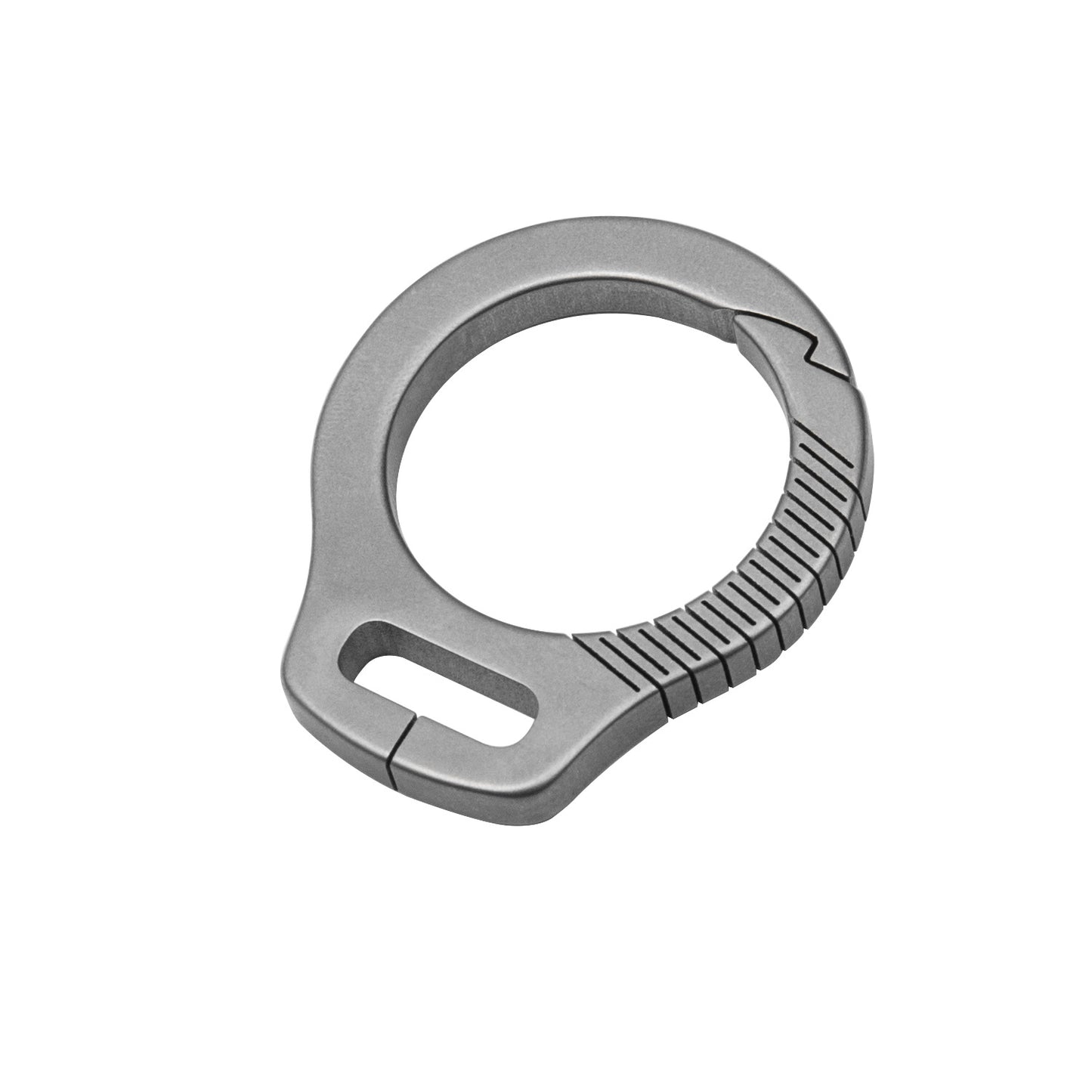 Titanium Alloy Keychain with Leather Strap, Heavy - Duty Quick Release Key Ring, Durable EDC Key Organizer