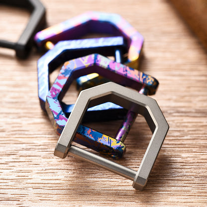Titanium Key Rings - D Ring Keychain & Screw Shackle Key Rings for Home & Car Keys