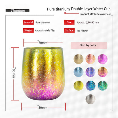 Titanium Mug Double Wall Pure Titanium Cup