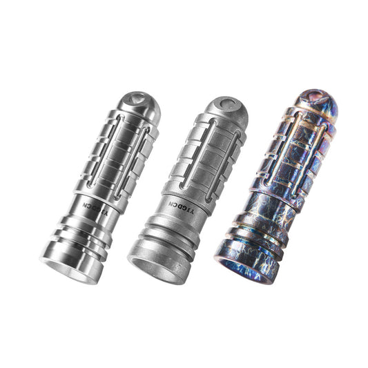 Titanium Multifunctional LED Lamp, Lightweight Outdoor EDC Keychain, Mini Flashlight