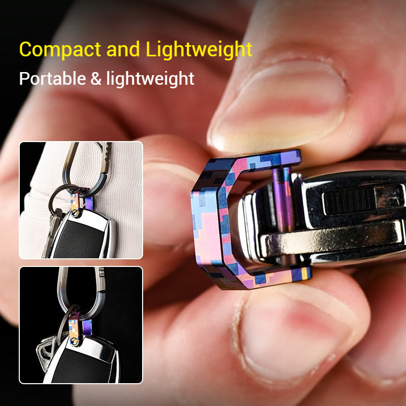 Titanium Key Rings - D Ring Keychain & Screw Shackle Key Rings for Home & Car Keys