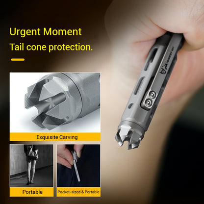 Titanium Tactical Pen Signature Metal Pen Tungsten Steel Head Self Defense Pen