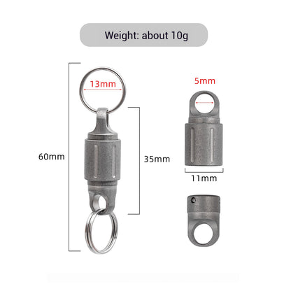 Titanium Quick Release Keychain, Magnetic Keychain For Car Keys-360 ° Rotatable