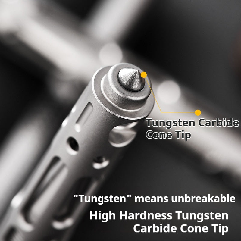 Titanium Alloy Tactical Pen Portable Tungsten Window Breaking Tool Multi-Function EDC Gear