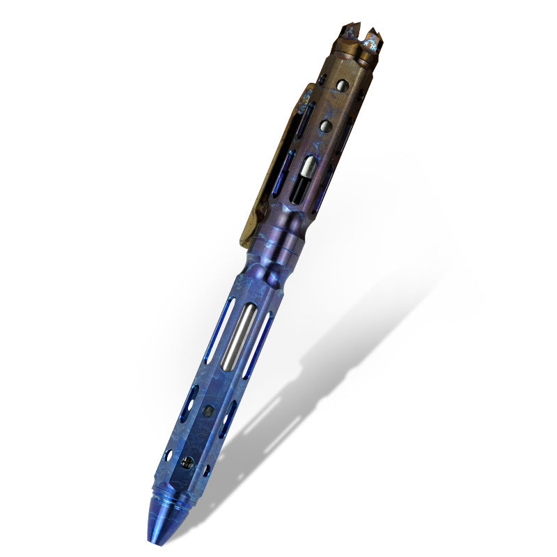 Titanium Tactical Pen Signature Metal Pen Tungsten Steel Head Self Defense Pen
