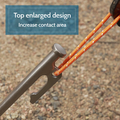 Titanium Tent Pegs Stakes Lightweight Snowfield Grassland Heavy Duty Tent Nails for Outdoor Camping Hiking