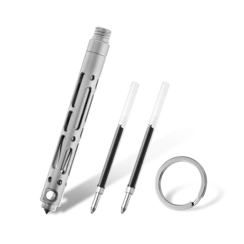 Titanium Alloy Tactical Pen Portable Tungsten Window Breaking Tool Multi-Function EDC Gear