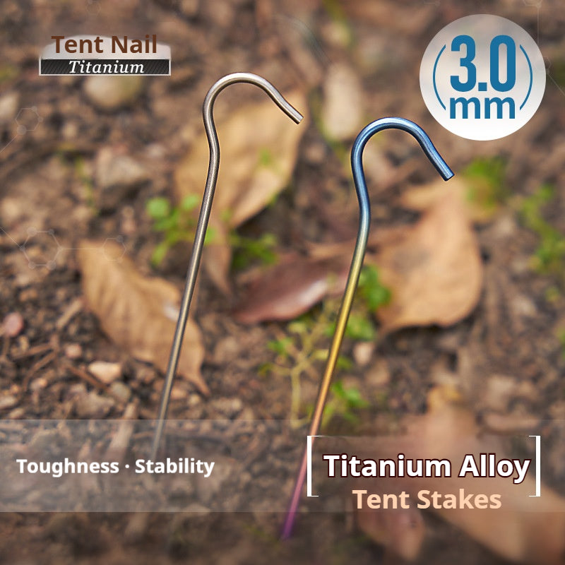 Titanium Shepherd's Hook Tent Stakes Tent pegs Nail pegs