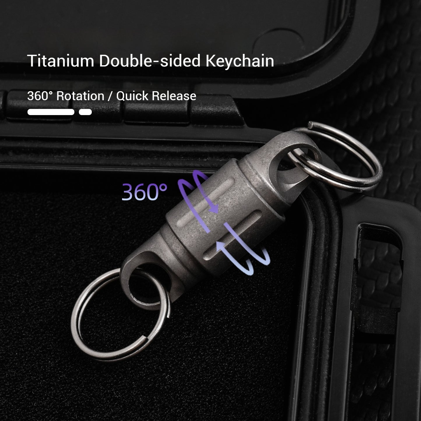 Titanium Quick Release Keychain, Magnetic Keychain For Car Keys-360 ° Rotatable