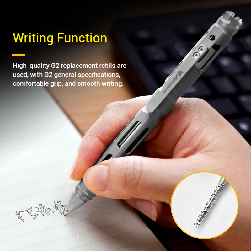 Titanium Tactical Pen Signature Metal Pen Tungsten Steel Head Self Defense Pen