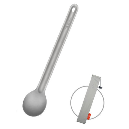 Titanium Long Handle Spork and Spoon