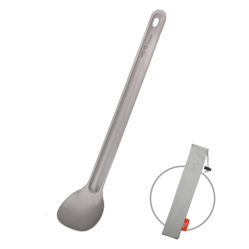 Titanium Long Handle Spork and Spoon