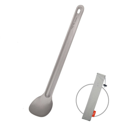 Titanium Long Handle Spork and Spoon