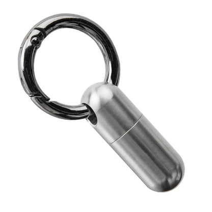 Titanium Pill Holder Keychain, Waterproof Mini Pill Container for Emergency Medicine