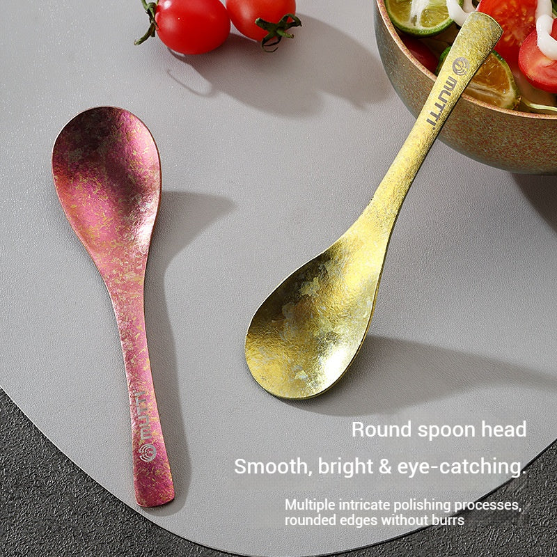 Titanium Spoon, Sturdy Portable Camping Kitchen Tool