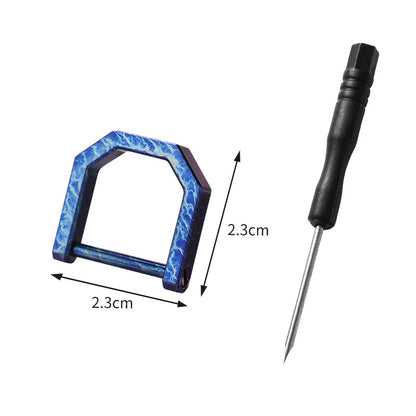 Titanium Key Rings - D Ring Keychain & Screw Shackle Key Rings for Home & Car Keys